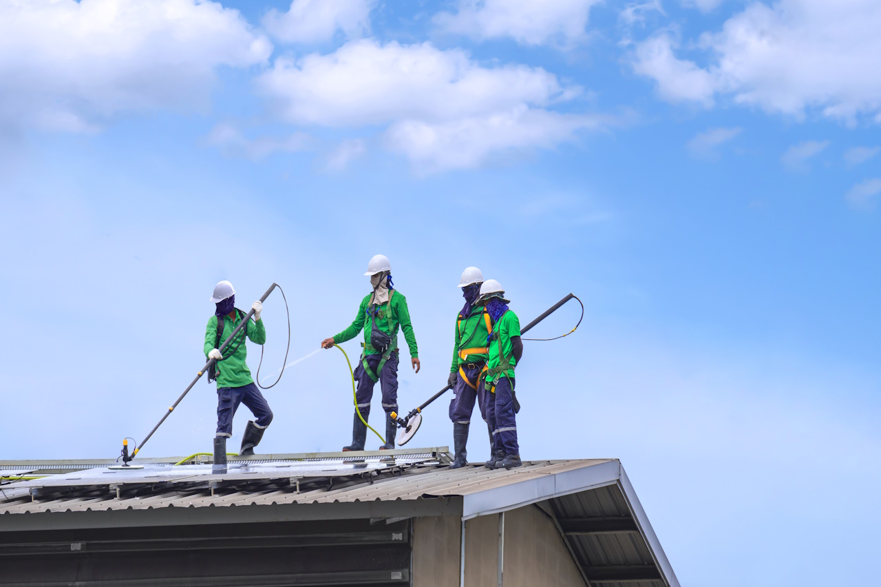 profesjonalne czyszczenie dachow przebieg